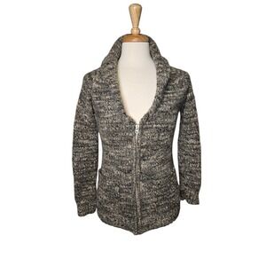 Wilfred Free Wool Alpaca Oversized Cardigan XXS Neutral Chunky Knit Aritzia Cozy